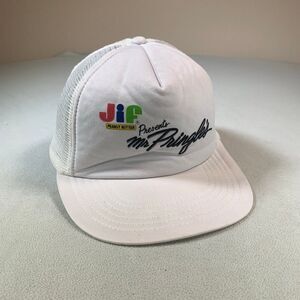 Vintage Jif Peanut Butter Mr Pringles Trucker Hat Snapback Cap baseball hat
